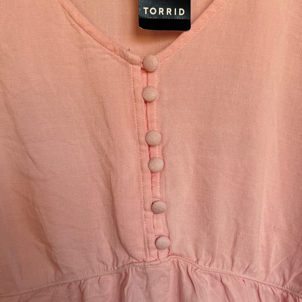 NWT Torrid Pink Tiered Blouse, size 2 2X - Picture 8 of 10